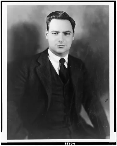 [James M. Curley, Jr., son of Boston politician James Michael Curley (1874-1958), half-length portrait, facing front]