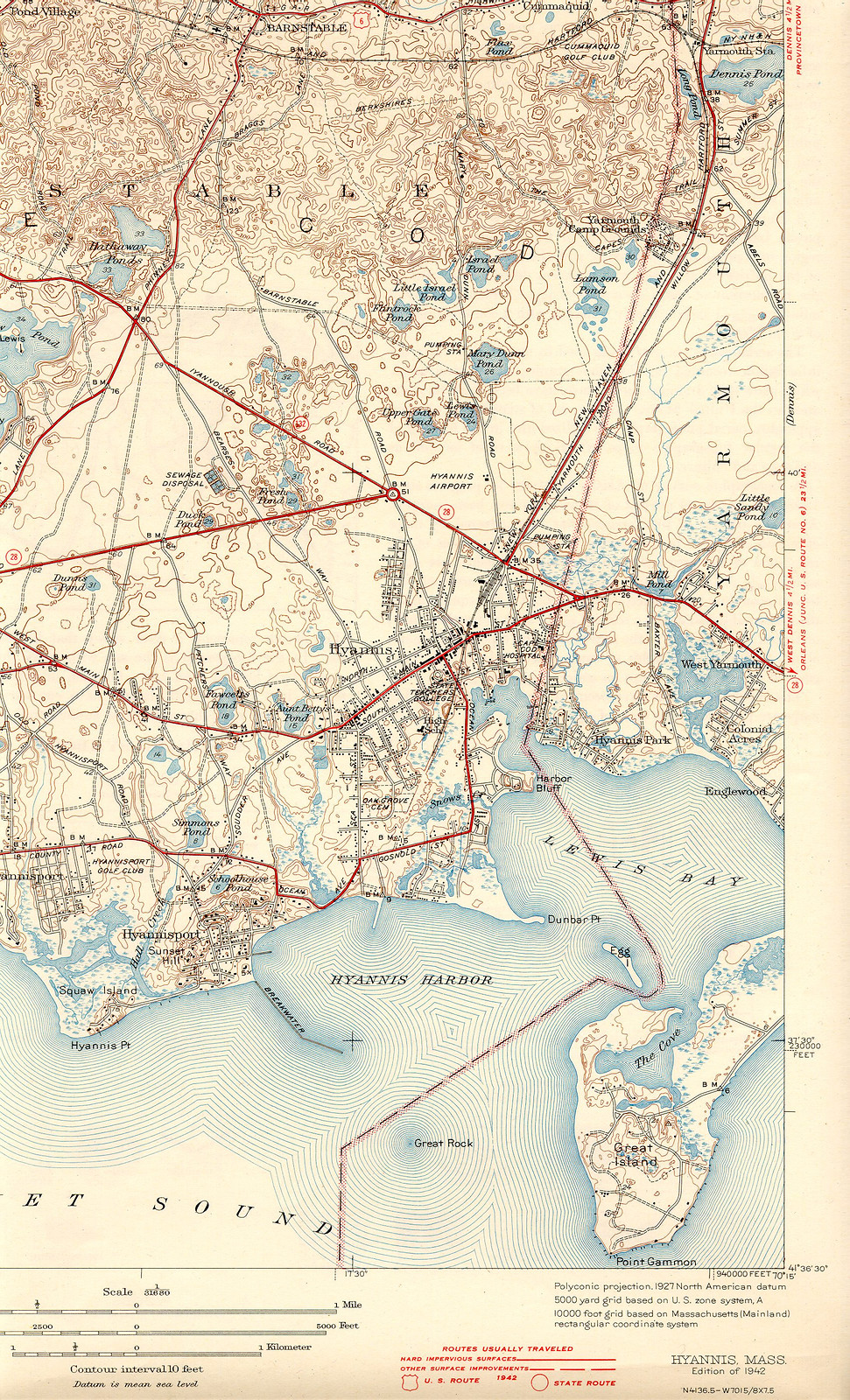 hyan 42 se, Massachusetts — antique map