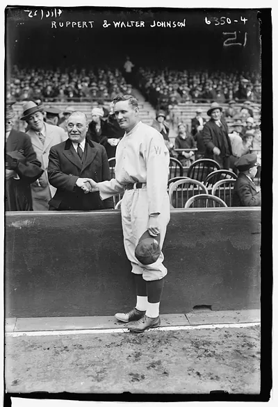 Ruppert & Walter Johnson, 4/16/1925