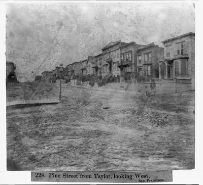 Pine Street from Taylor, looking West, San Francisco