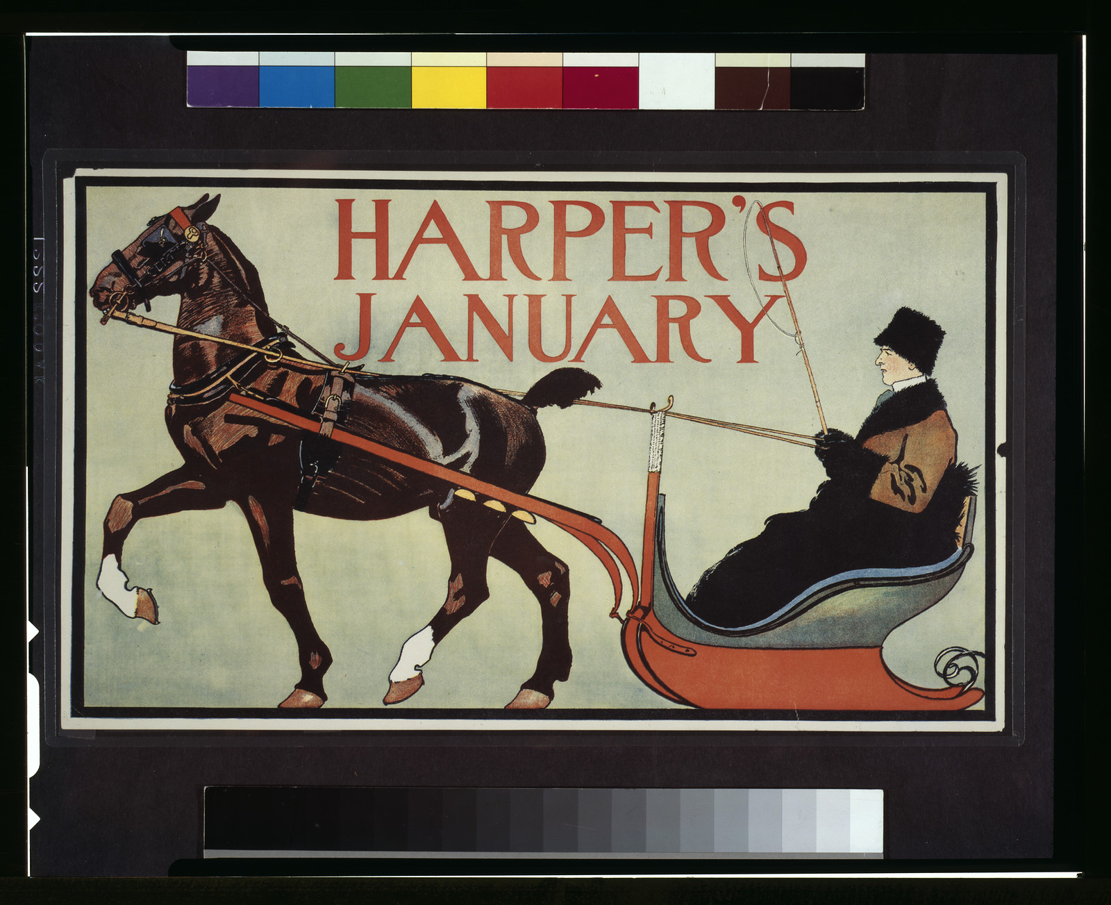 Harper's January, [189-] — vintage poster