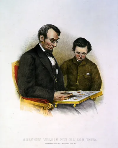 Abraham Lincoln And His Son Thad