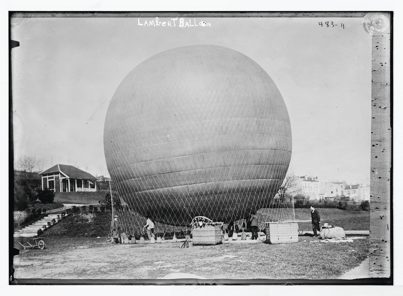 Lambert balloon, on ground, n/a — historic photograph