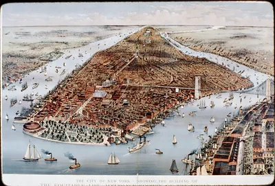 City of New York-Showing the building of the Equitable Life Assurance Society of the United States: No. 120 Broadway