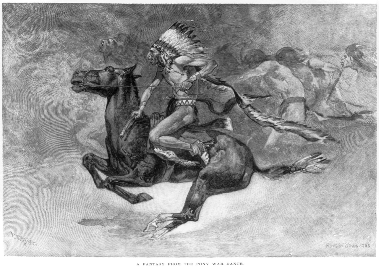 A Fantasy from the Pony War Dance — historic print