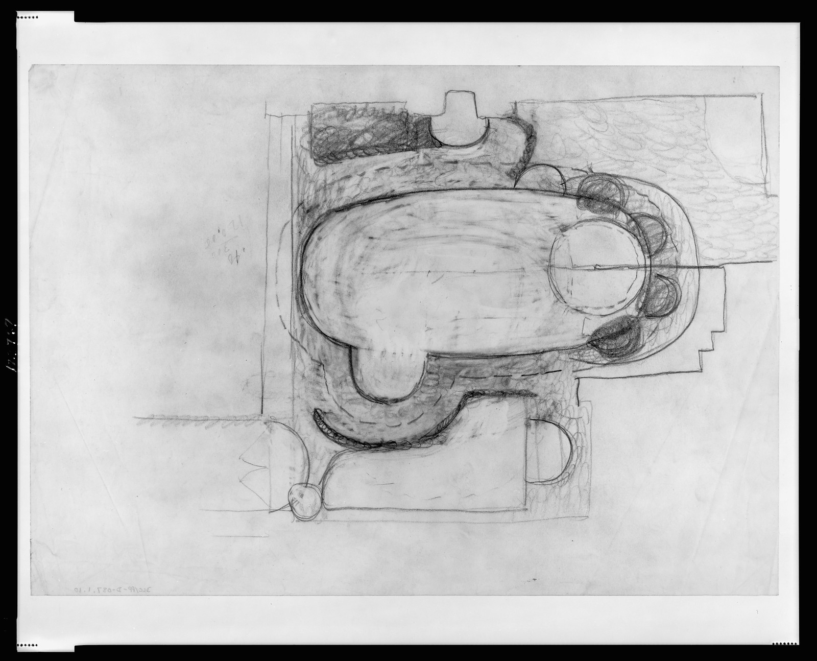 [Paul Rudolph's penthouse apartment, 23 Beekman Place, New York City. Sketch], [after 1965] — historic drawing