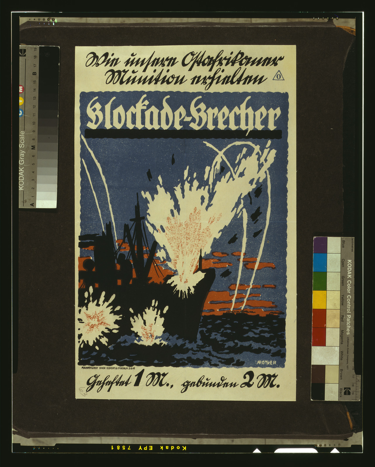 Blockade-brecker / A. Rother., 1916 — vintage poster