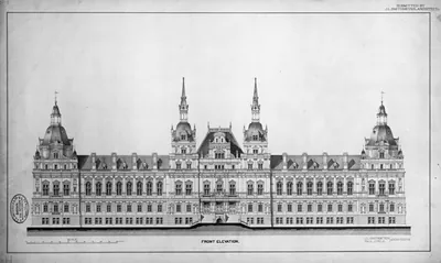 [Library of Congress (National Library") Washington D.C. Front elevation