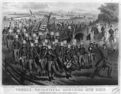 Yankee volunteers marching into Dixie / J.H. Bufford's lith., Boston.
