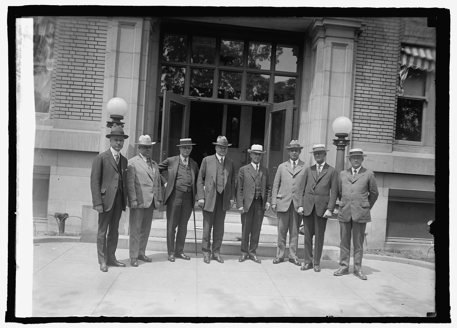 Hoover with American delegates to Pan American Road Conference, 5/22/25, [19]25 May 22. — historic photograph