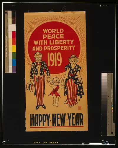 World peace with liberty and prosperity--1919--Happy new year