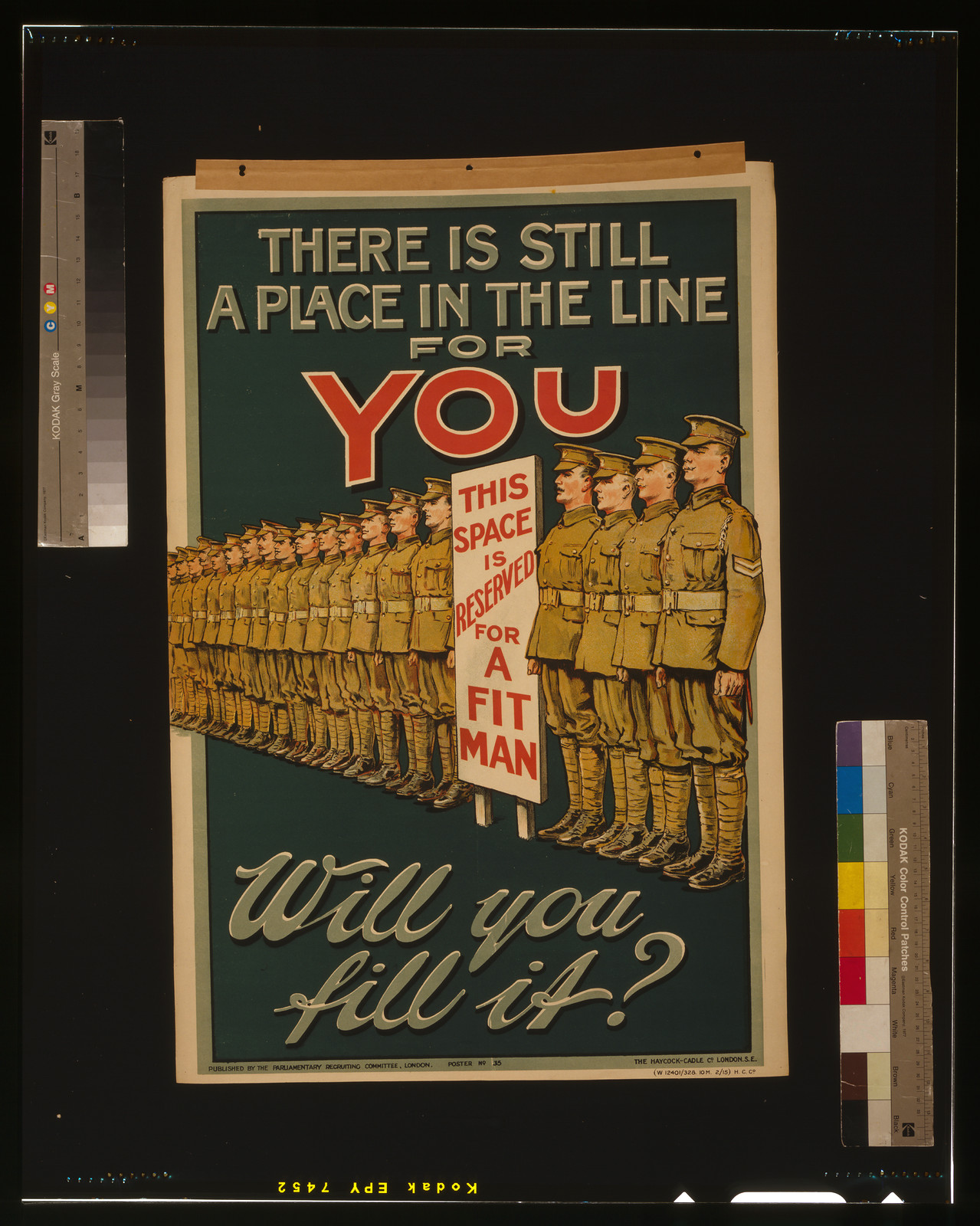 There is still a place in the line for you. Will you fill it? / The Haycock-Cadle Co., London S.E., London : Parliamentary Recruiting Committee, [1915] — vintage poster