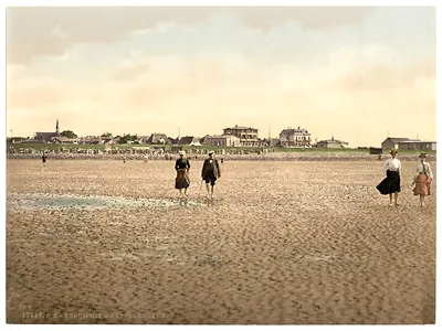 Wading on the beach Busum Schleswig-Holstein Germany