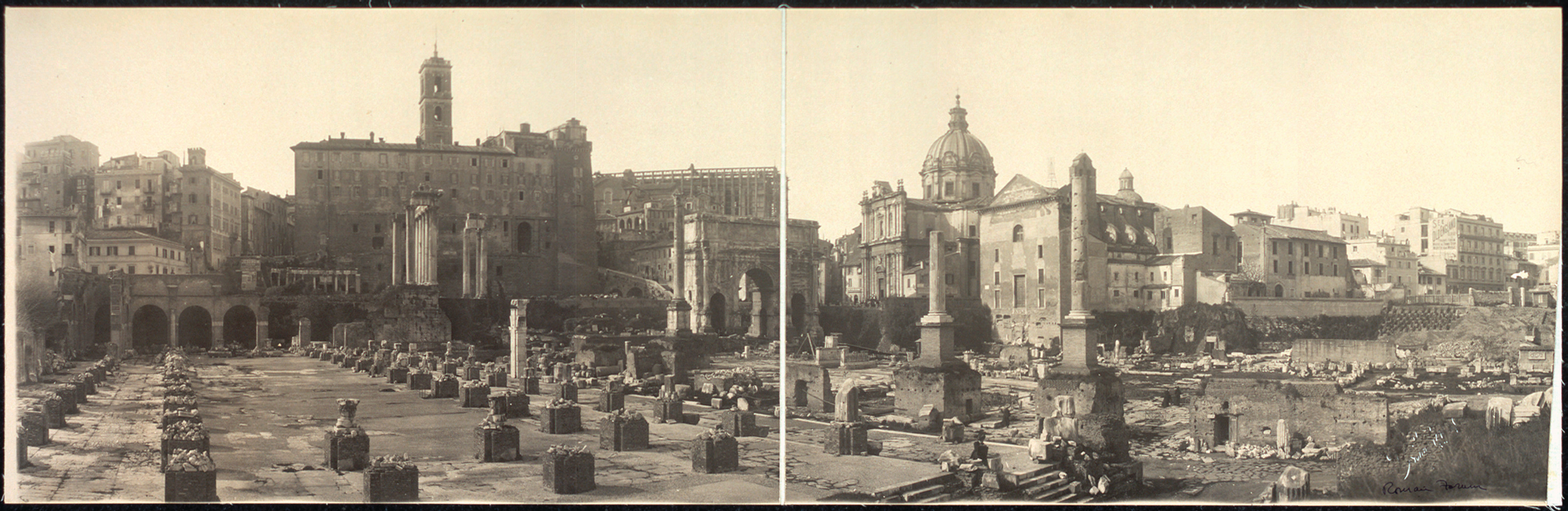C Roman Forum looking towards Capital, Italy, 1909, 1909 — historic image