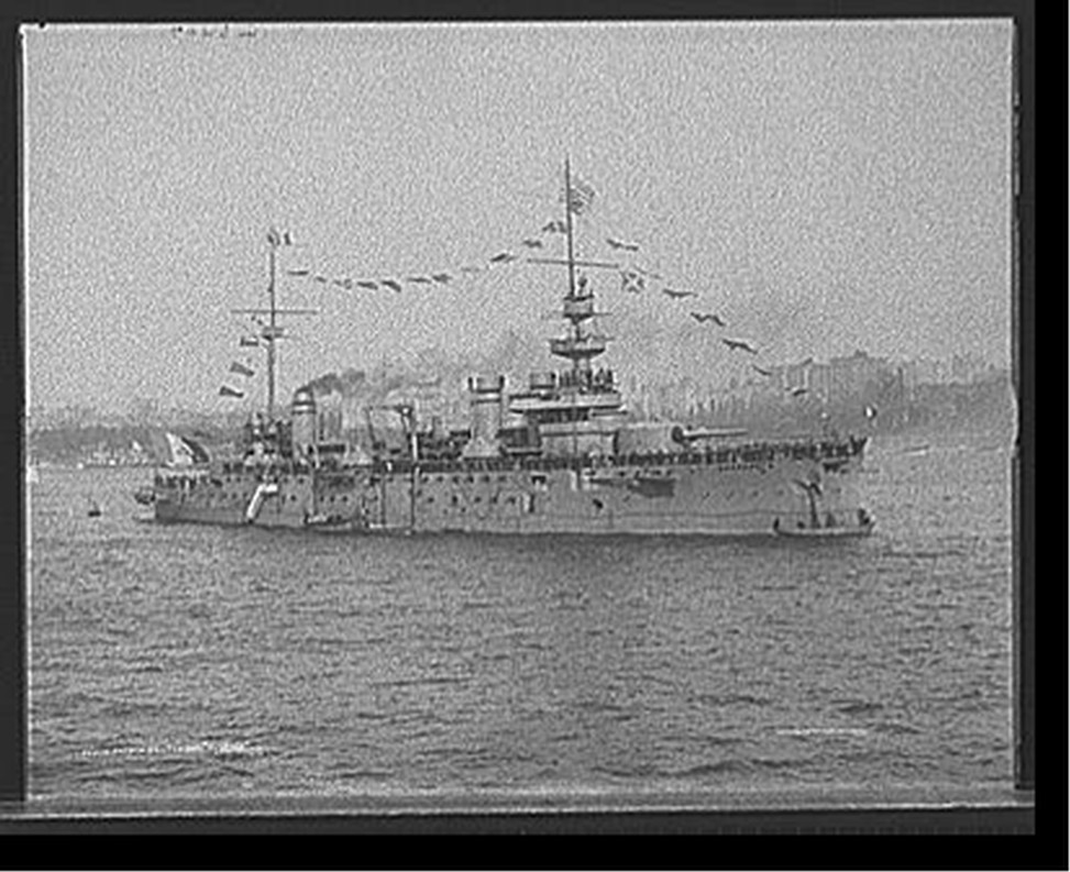 French battleship Justice, c[1909] — historic photograph