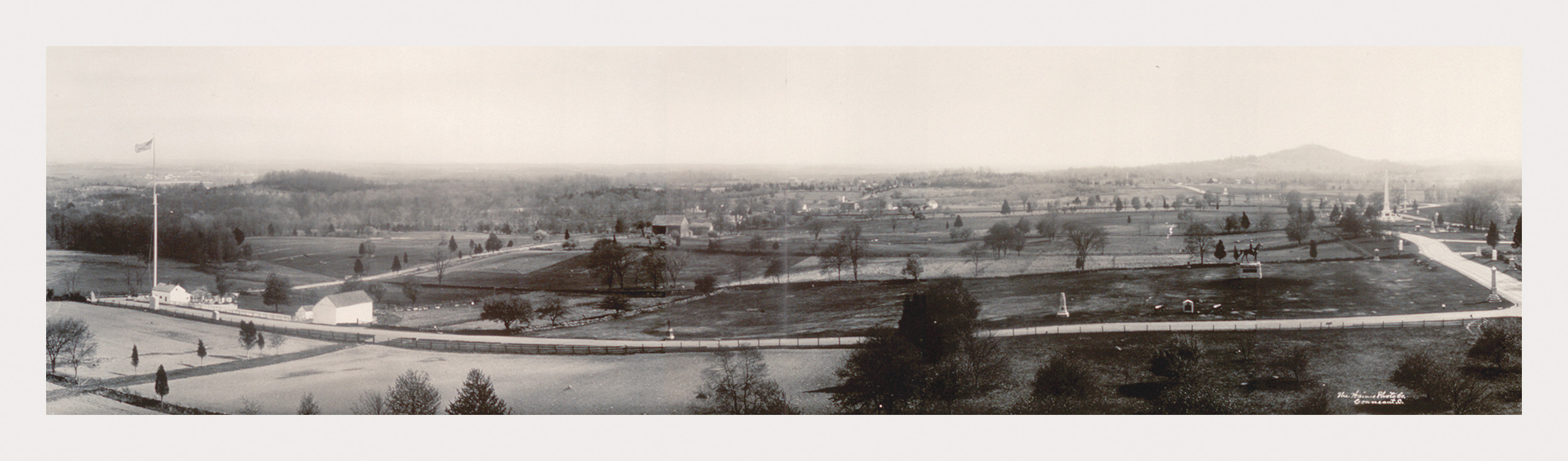 Panoramic view of Gettysburg battlefield, Pennsylvania, 1909 — historic image