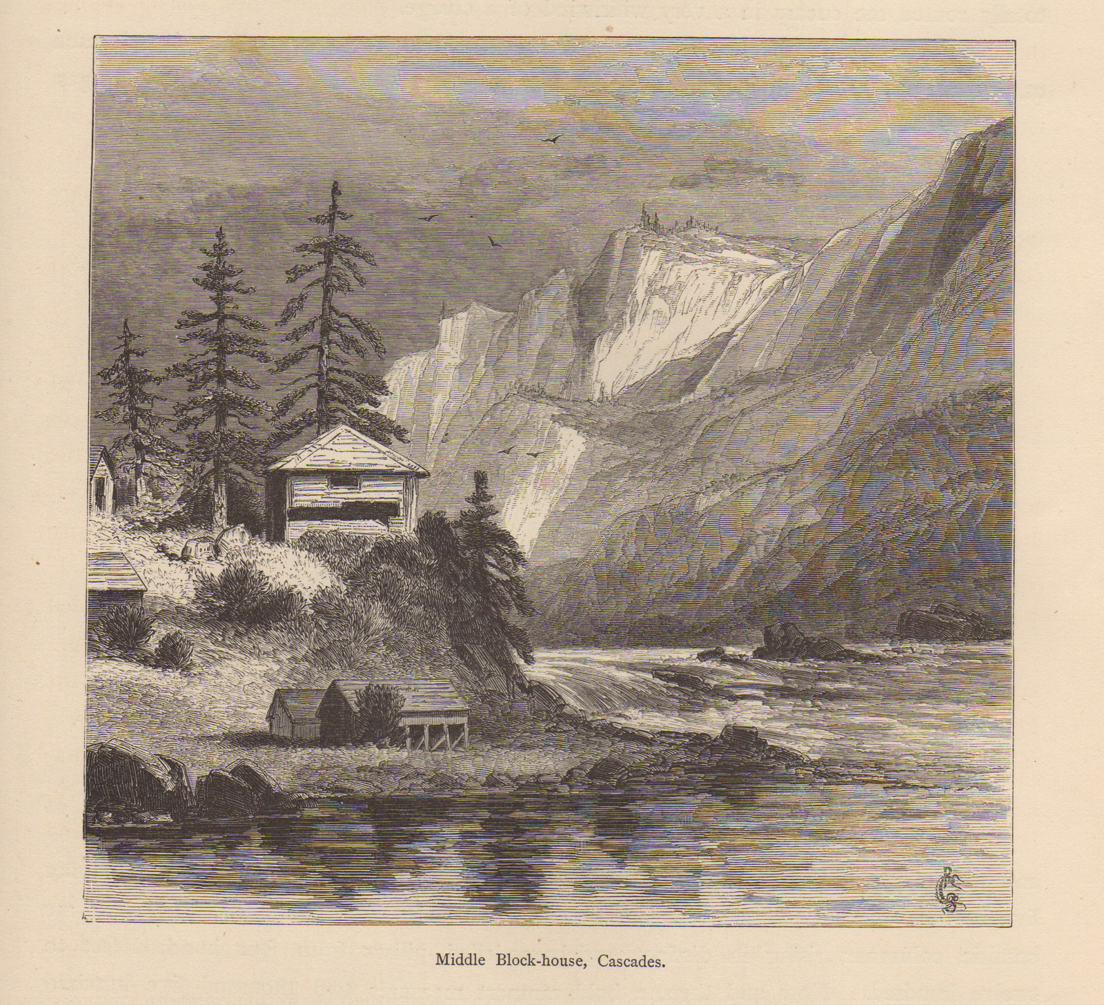 Middle Block-house, Cascades — historic image
