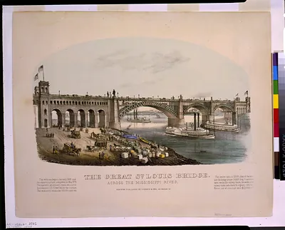 The great St. Louis Bridge - across the Mississippi River