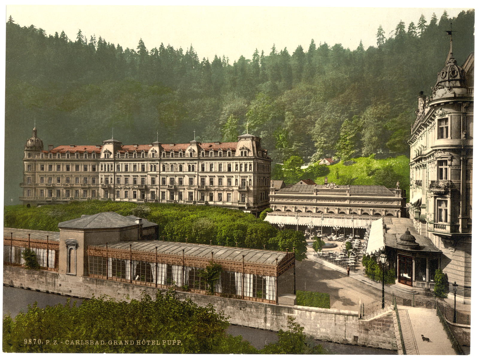 Grand Hotel Pupp Carlsbad Bohemia Austro-Hungary, [between ca. 1890 and ca. 1900]. — historic print
