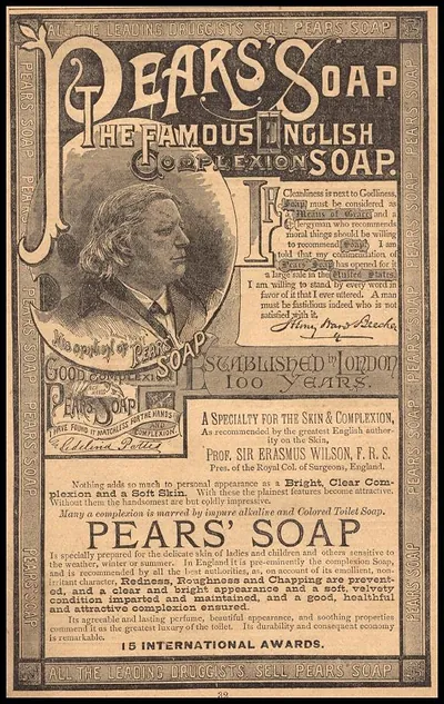 Pears' Soap advertisement: The Famous English Complexion Soap