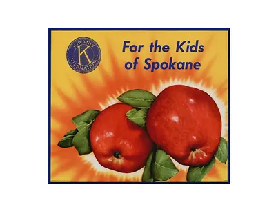 For the Kids of Spokane, Kiwanis International apple label