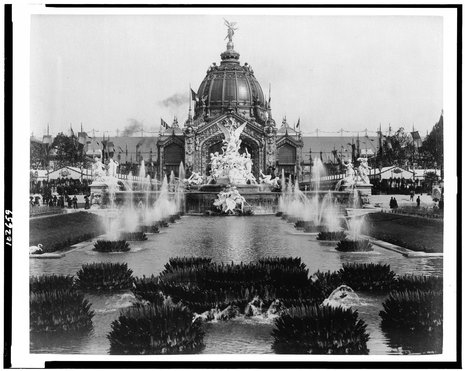 [Fountain Coutan and the Central Dome, Paris Exposition, 1889], [1889] — historic print