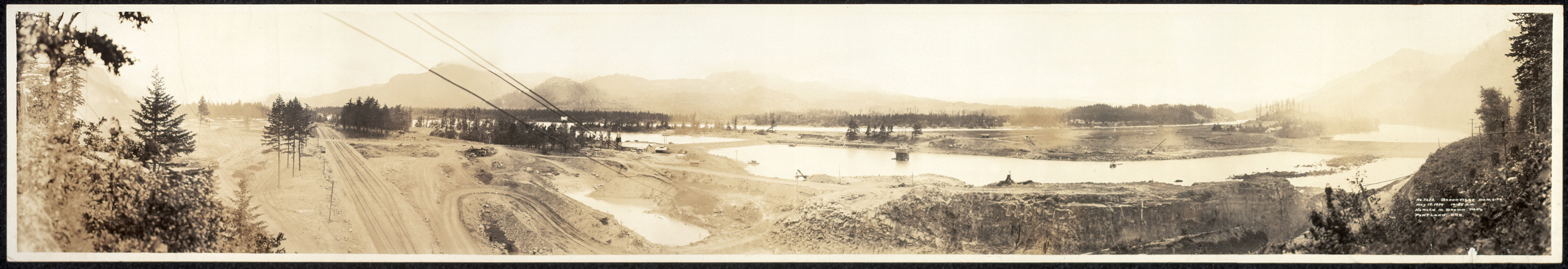 Bonneville Dam site, Washington, 1934, 1934 — historic image