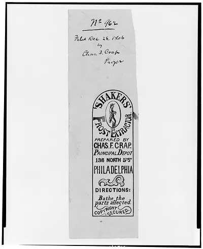 'Shakers' frost extractor. Prepared by Chas. F. Crap, ... Philadelphia