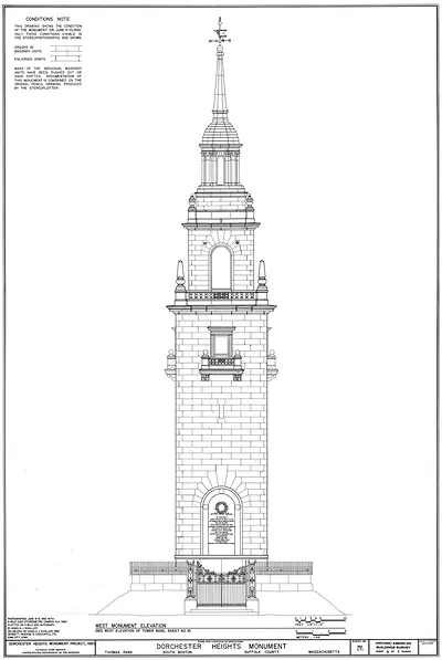 West Monument Elevation, Dorchester Heights Monument, South Boston