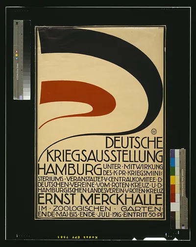 Deutsche Kriegsausstellung Hamburg, Ernst Merckhalle poster 1916