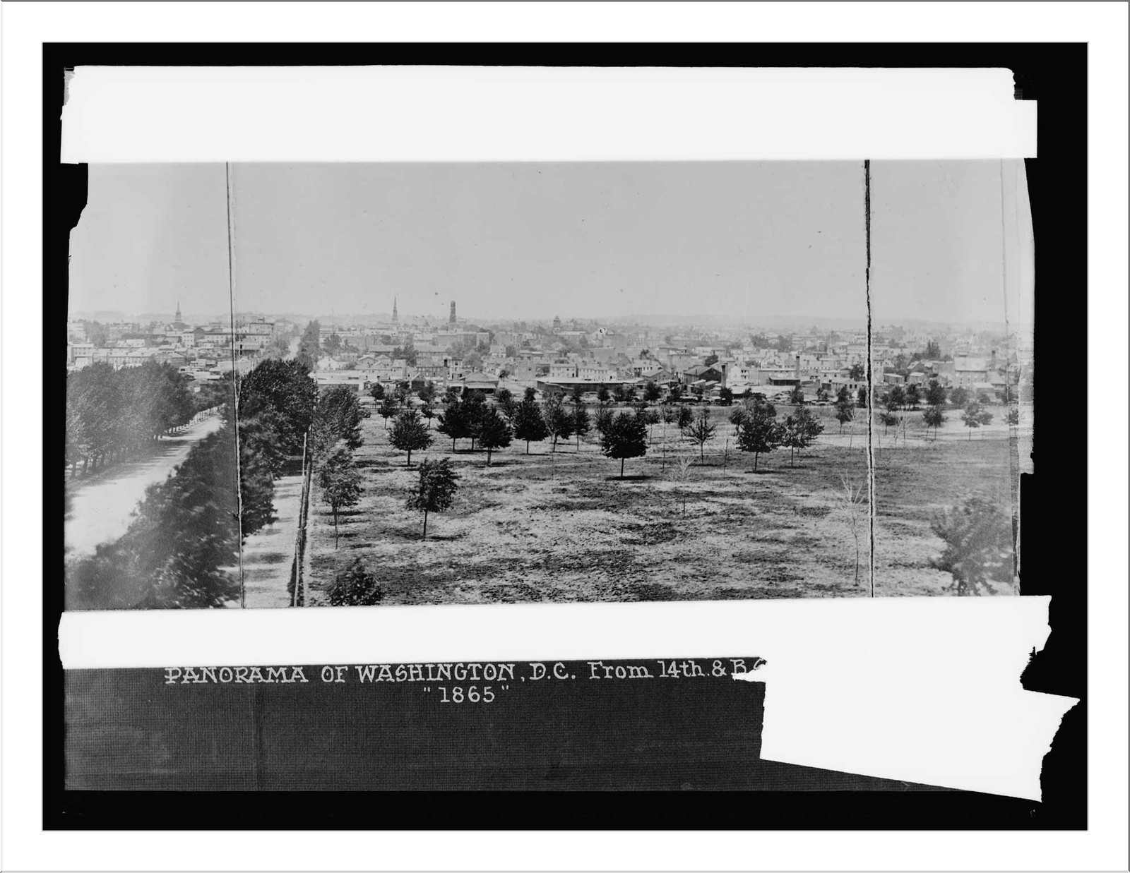 Panorama of Washington, D.C. from 14th & B, [Washington, D.C.], 1865, 1865 — historic photograph
