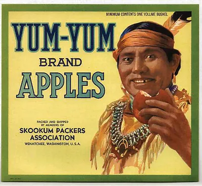 Yum-Yum Brand Apples fruit crate label