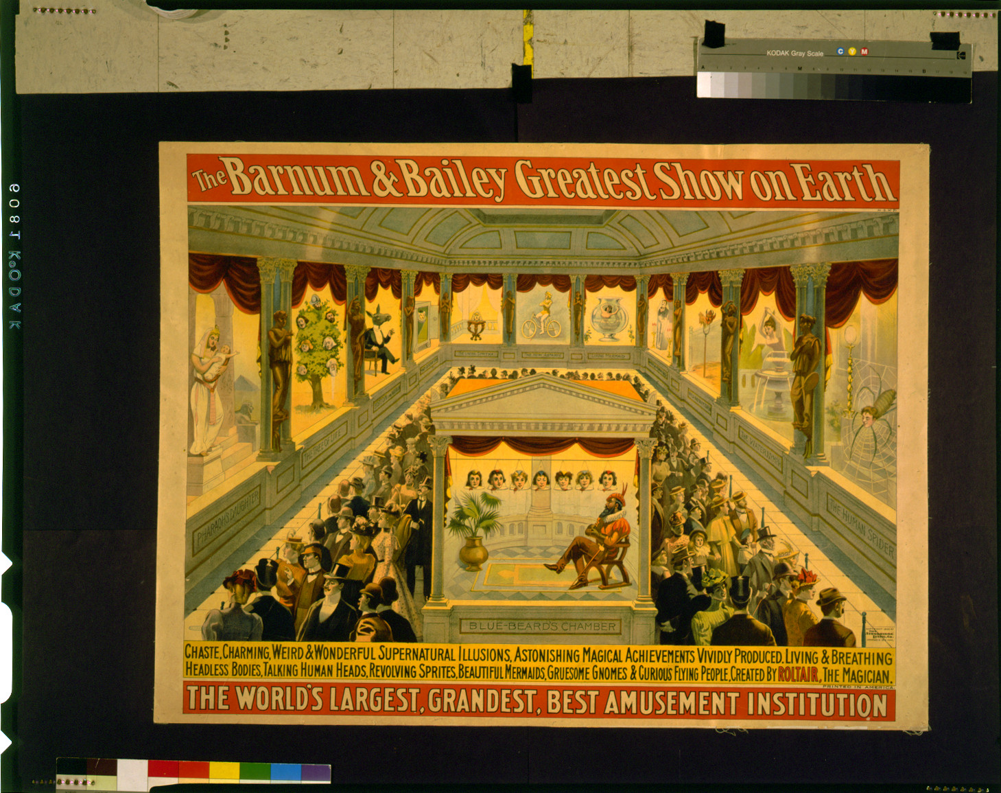 The Barnum and Bailey greatest show on earth--Chaste, charming, weird & wonderful supernatural illusions ... created by Roltair, the magician, c1898. — vintage poster