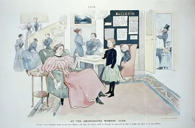At the emancipated women's club