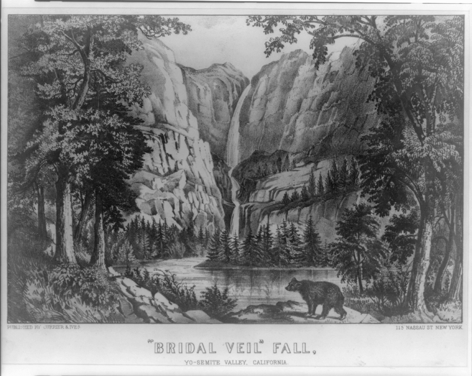 [Bridal Veil Fall, Yosemite Valley, Calif.], [ca. 1865] — historic photograph