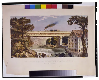 Railroad bridge over the Wissahickon near Manayunk