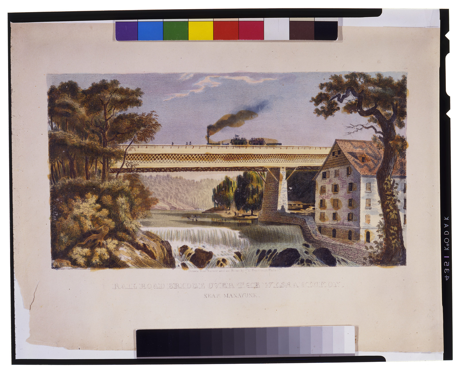 Railroad bridge over the Wissahickon near Manayunk, [no date recorded on shelflist card] — historic print