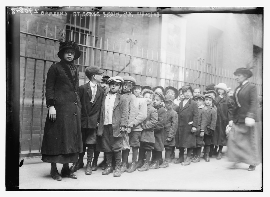 Orphans at horse show - N.Y., 11/13, 11/13. — historic photograph