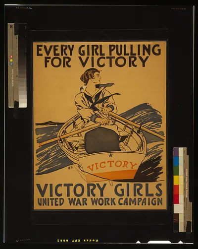 Every girl pulling for victory - Victory Girls United War Work Campaign / E.P.