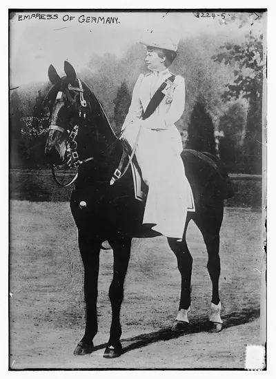 Empress of Germany on horse