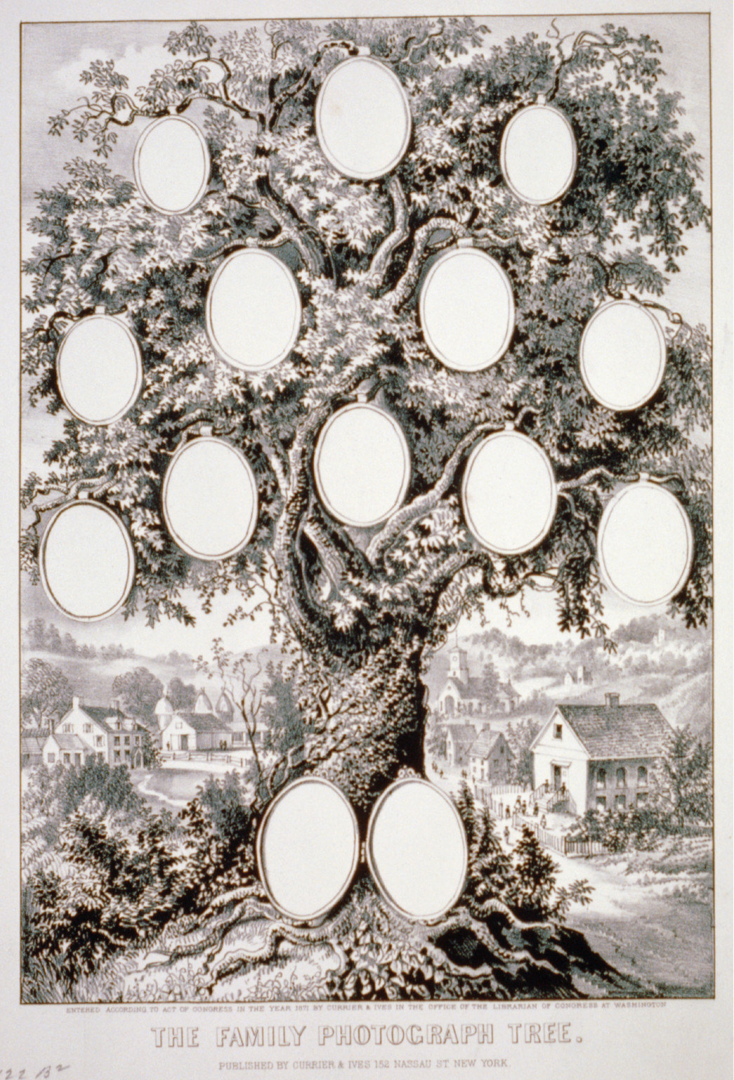 The family photograph tree, New York : Published by Currier & Ives, c1871. — historic photograph