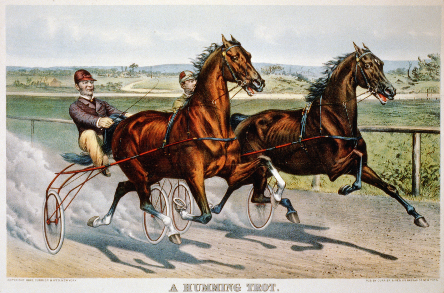 A humming trot, New York : Published by Currier & Ives, c1893. — antique lithograph