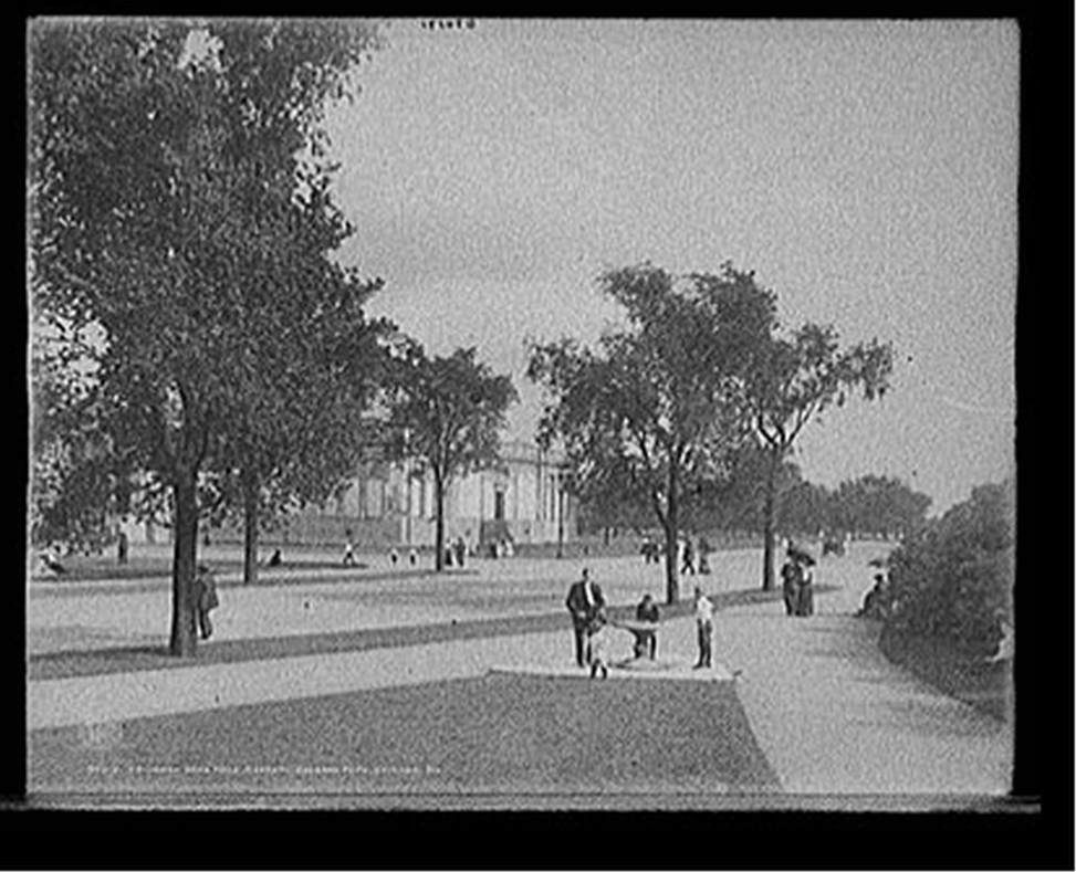 Driveway near Field Museum [of Natural History], Jackson Park, Chicago, Ill., c1907. — historic photograph