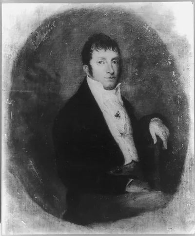 [Robert Johnson, half-length portrait, seated, facing right]