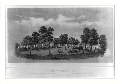 Camp Woodward, near Centennial Grounds, July, 1876