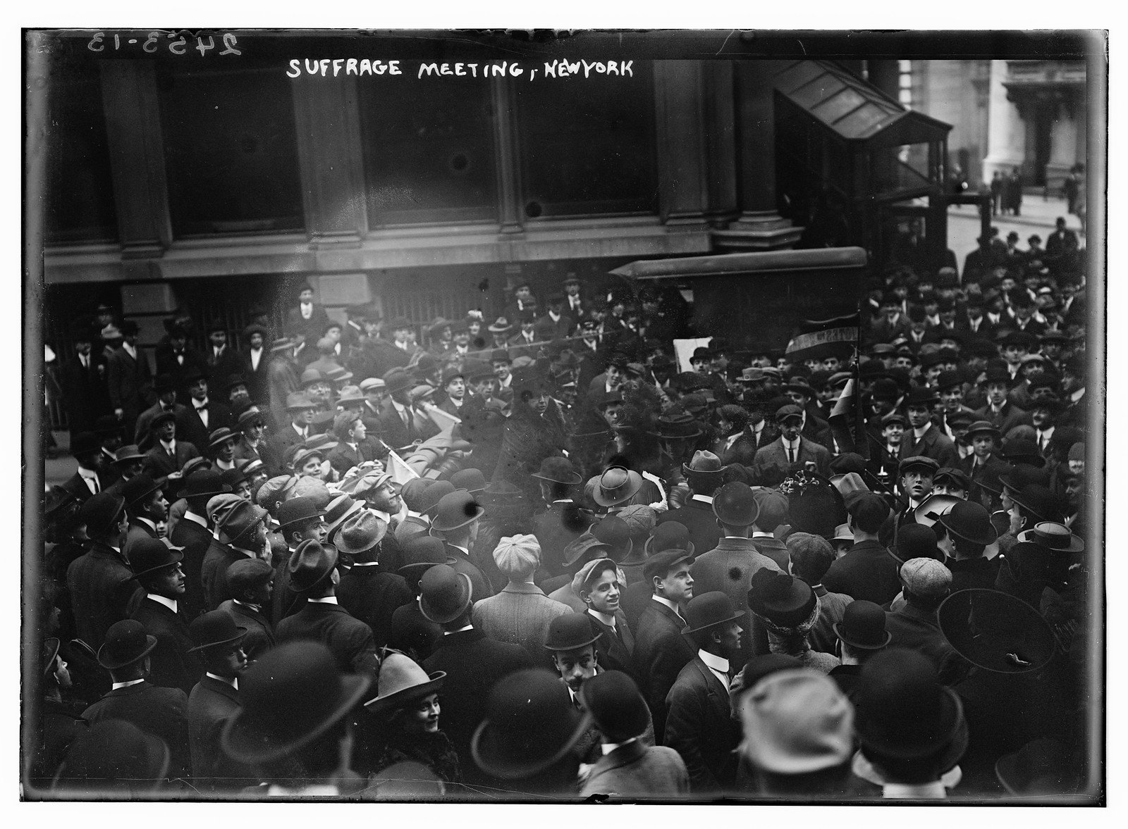 Suffrage meeting, N.Y., n/a — historic photograph