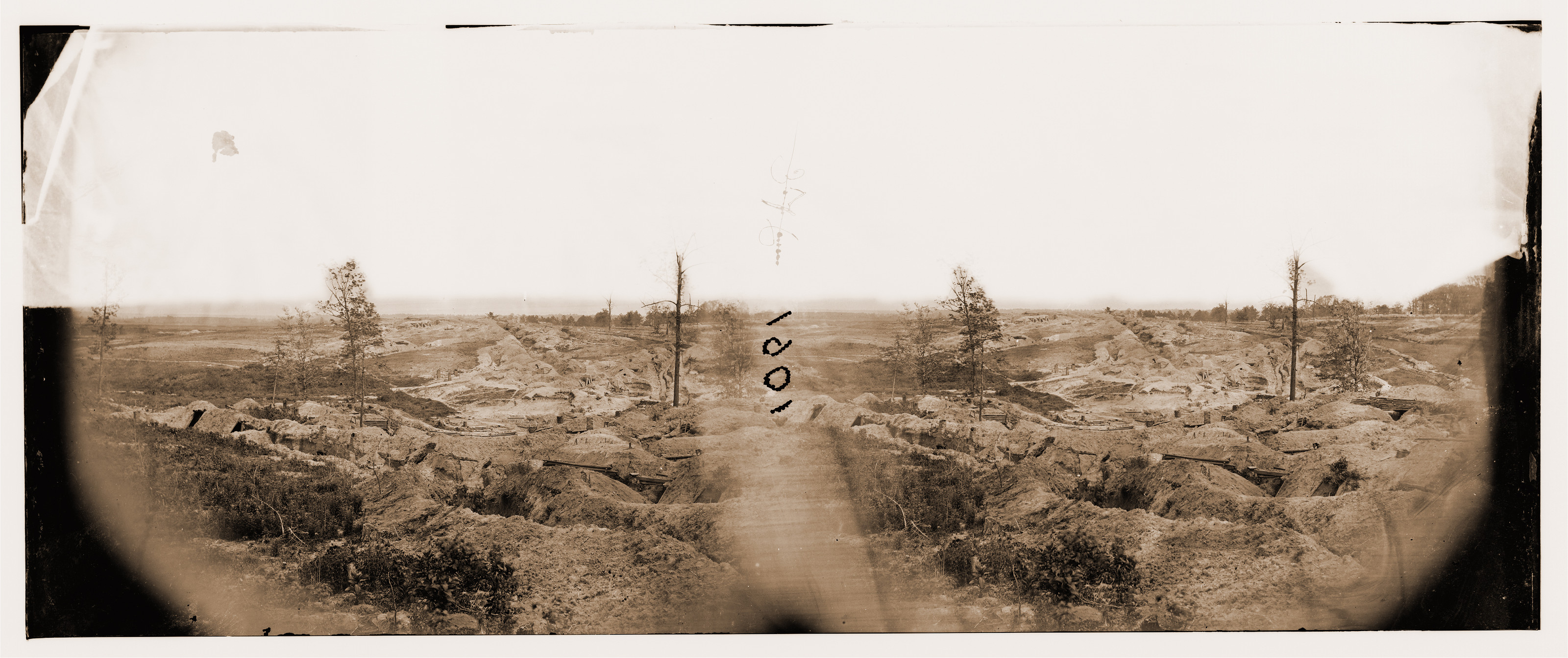 Petersburg Virginia. Earthworks in front of Petersburg, 1865 — historic photograph