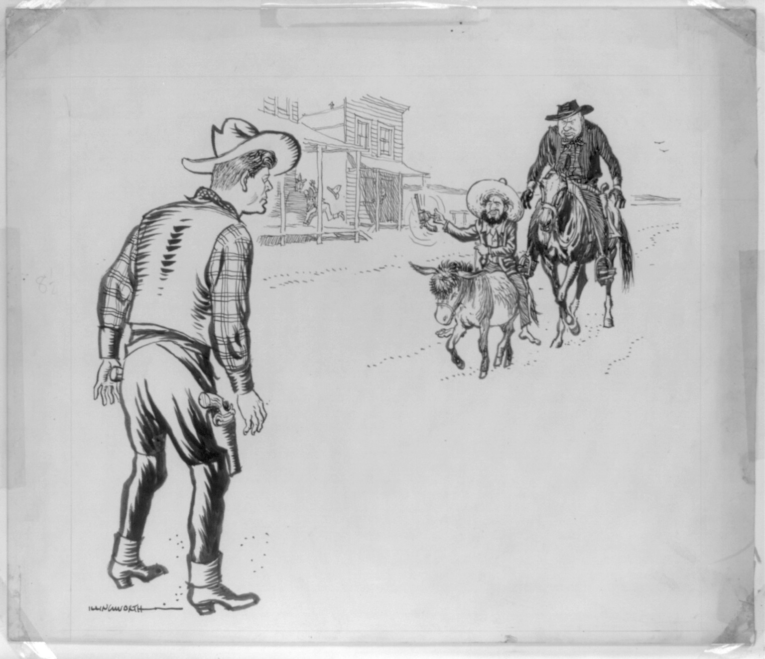[Cuban missile showdown] — historic drawing