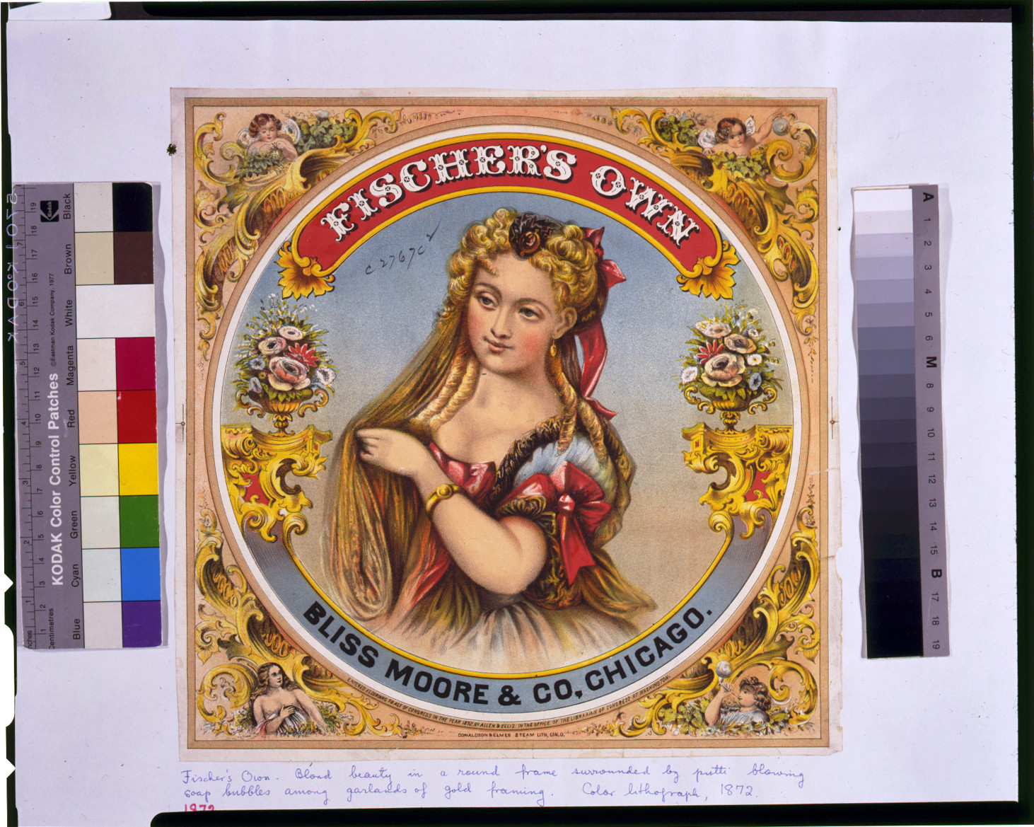 Fischer's own--Bliss Moore & Co., Chicago / Donaldson & Elmes Steam Lith., Cin. O., c1872. — antique lithograph