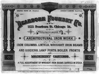 Dearborn Foundry Co., 1525 Dearborn St., Chicago, Ill., manufacturers of architectural iron works